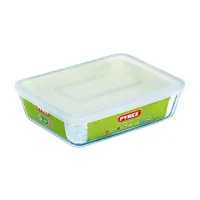 Pyrex schaal met kunststof deksel 0.8 liter